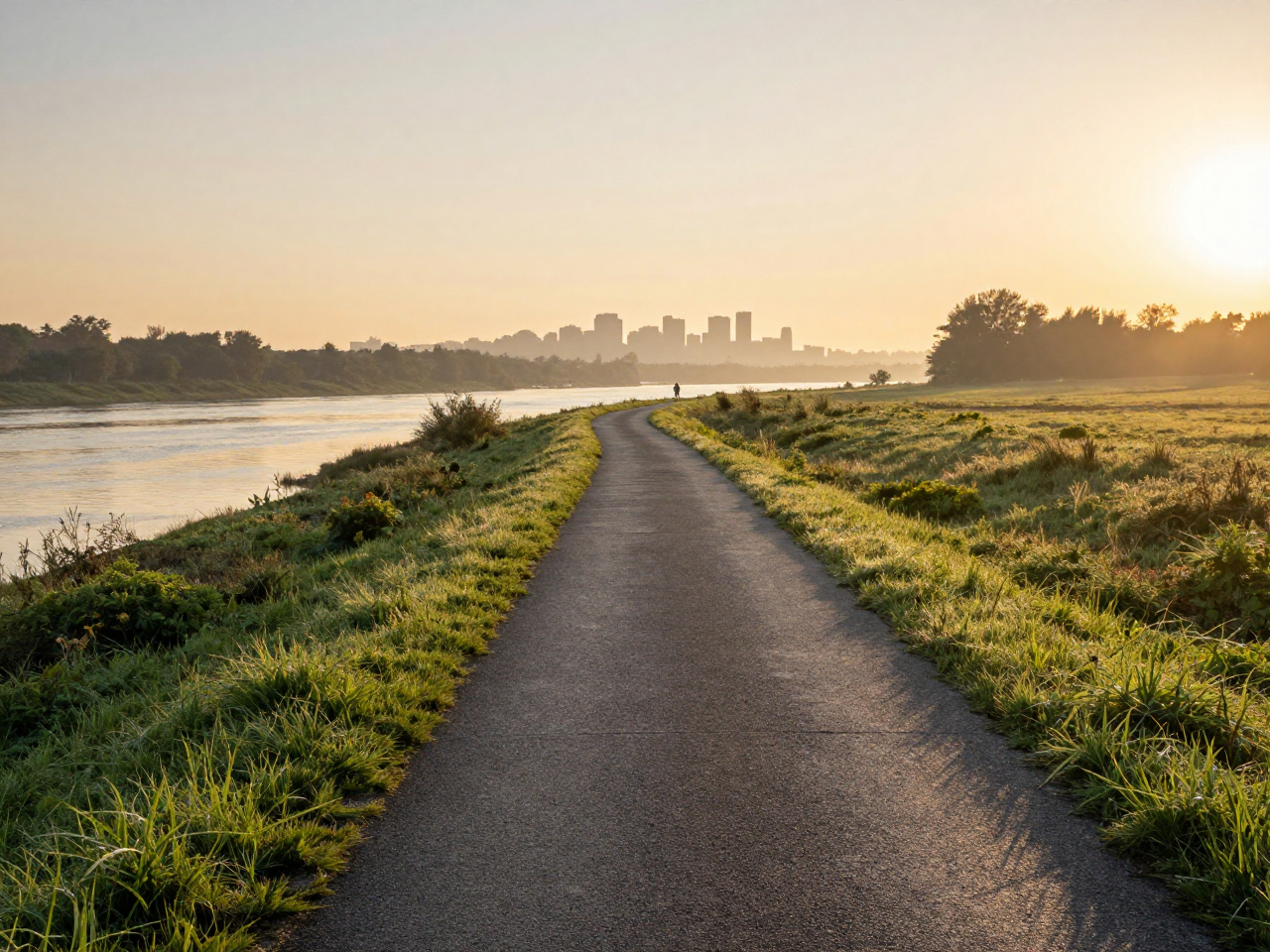 Naturalthcleaner sunrise walking route concept